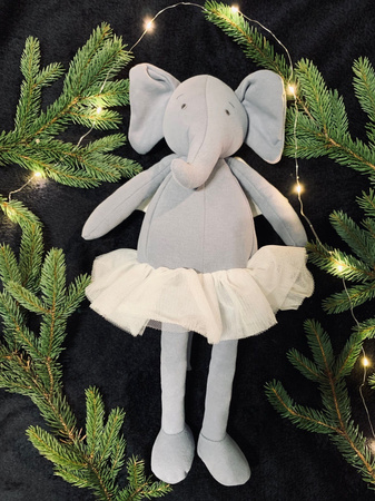 Lalka Baletnica Słoń Maskotka Przytulanka Ballerina 42cm