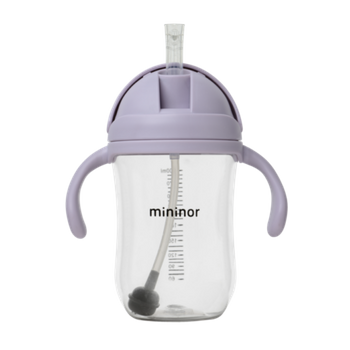 Mininor Butelkaze słomką 330 ml Lilac Flower