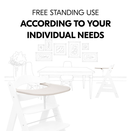 hauck tacka Alpha Click Tray Speckle Beige