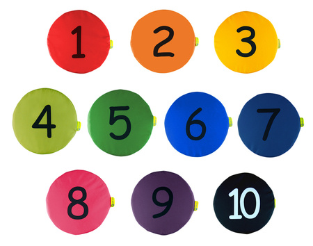 Poduszki EKOSKÓRA wysokość 6 cm zestaw Liczby 11-20 AKSON