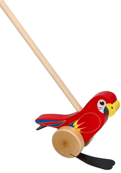 Nature Planet Kolorowa Papuga do pchania