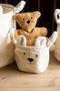 Childhome Pluszowy pojemnik na zabawki 25 x 20 x 20 cm Teddy bear Off white
