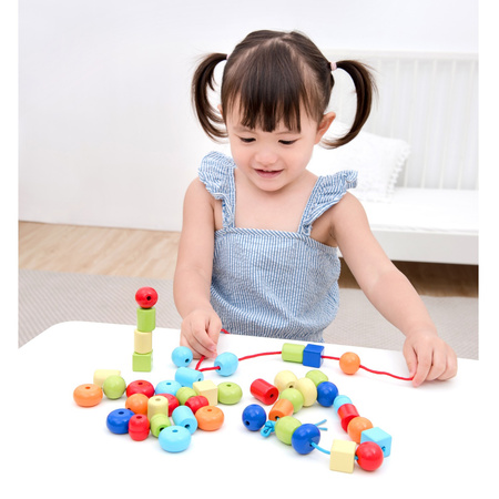 New Classic Toys Drewniane koraliki – 96 szt