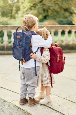 Childhome Plecak dziecięcy Mini Club Signature Urban Burgundy