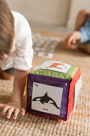 Karty pracy ZWIERZĘTA po angielsku 10 x 10 cm 78 sztuk