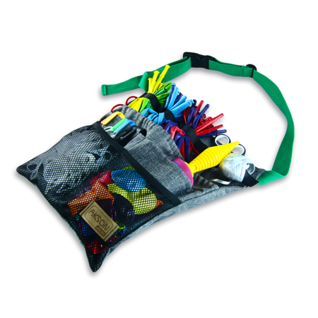 Organizer animatora mały szary z czarnym paskiem