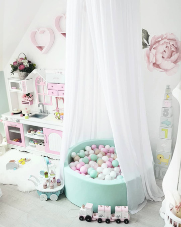 MeowBaby® Suchy Basen z Piłeczkami 200 szt Okrągły, Miętowy