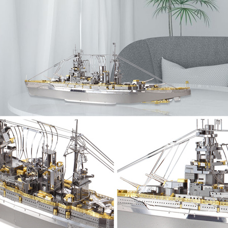 Piececool Puzzle Metalowe Model 3D - Statek Bojowy Nagato