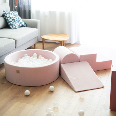 MeowBaby® Piankowy Zestaw do Zabawy z basenem i 200 piłeczkami do wyboru, Jasnoróżowy