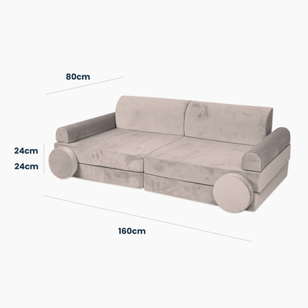Aesthetic Sztruksowa sofa dziecięca Premium, turkusowa