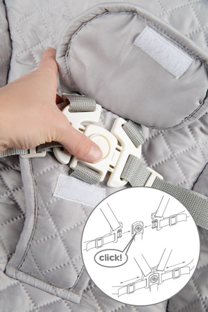 roba krzesełko z leżaczkiem 2w1 Born Up białe/szare