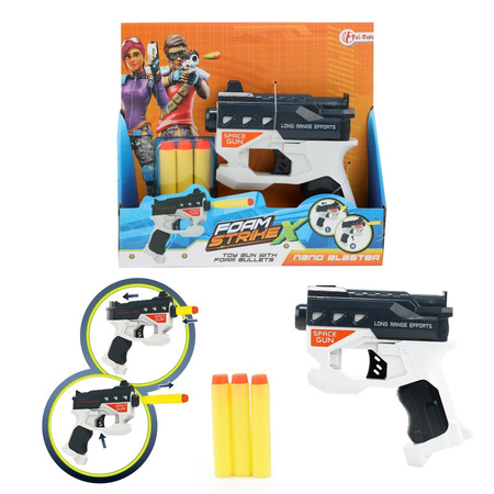 Toi-Toys FOAM STRIKEX pistolet 'White S' + 3 strzałki