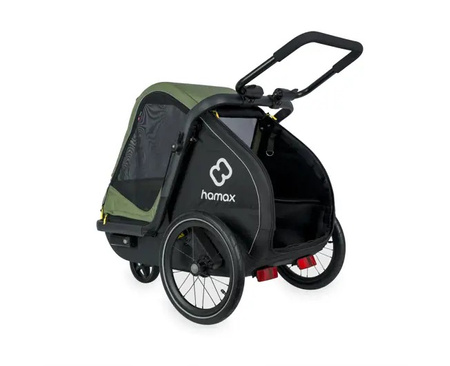Hamax - Przyczepka rowerowa dla psa - Pluto M do 35 kg - Green / Black