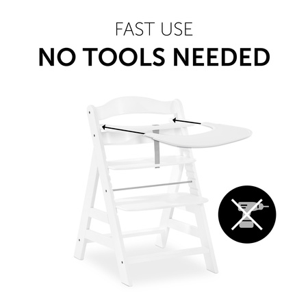 hauck tacka Alpha Click Tray - White