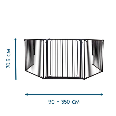 Baby Dan - Bramka ochronna zewnętrzna Carl Wide XXX, czarna