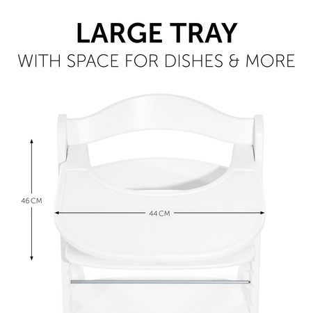 hauck tacka Alpha Click Tray - White