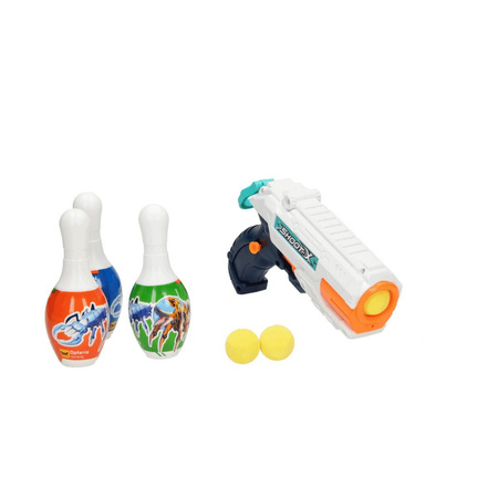 Toi-Toys FOAM STRIKEX Zestaw pistolet na wodę i piłki + 3 pachołki