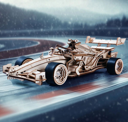 ROBOTIME Składany Drewniany Model Puzzle 3D Samochód Wyścigowy