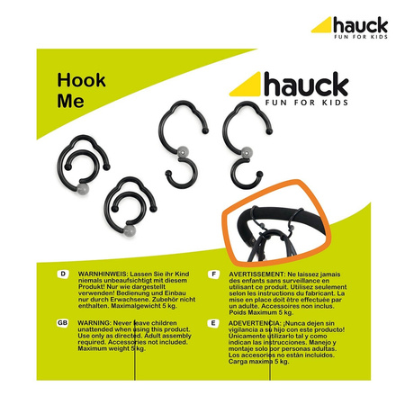 hauck haczyki Hook Me Black