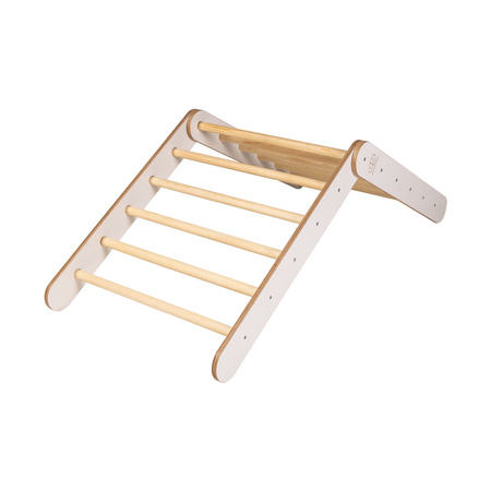 MeowBaby® Montessori drewniana drabinka dla dziecka, biała