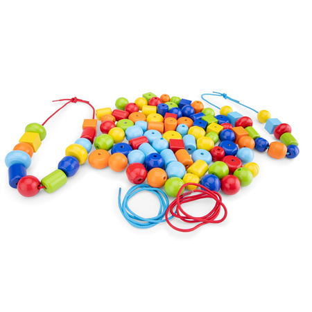 New Classic Toys Drewniane koraliki – 96 szt