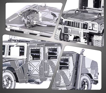 Piececool Puzzle Metalowe Model 3D - Wojskowy Pojazd Terenowy