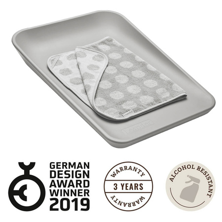 LEANDER - mata do przewijania MATTY™, pearl grey