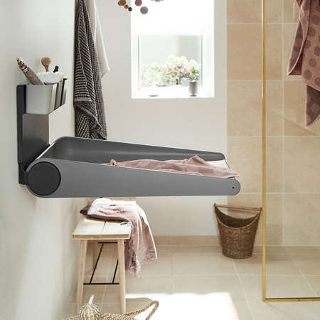 LEANDER WALLY™ - Przewijak montowany na ścianie, DUSTY GREY