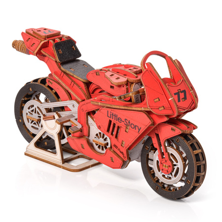 Little Story Drewniane Puzzle Model 3D - Motocykl Grand Prix