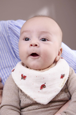 Filibabba Śliniak bandana 2 szt. Lucky + Amber Brown