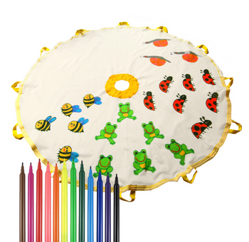 Kreatywna Chusta Spadochron Animacyjny AKSON (do malowania) 3 m