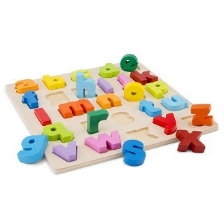 New Classic Toys drewniane puzzle alfabet- małe litery