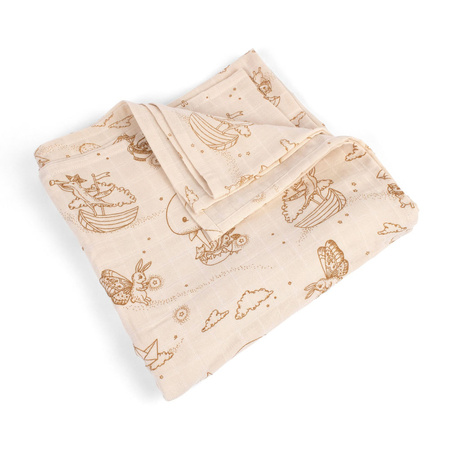 Filibabba Pieluszka muślinowa 120 x 120 cm GOTS Dreamy Adventurers