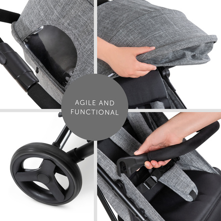 hauck wózek Sunny Melange grey/black