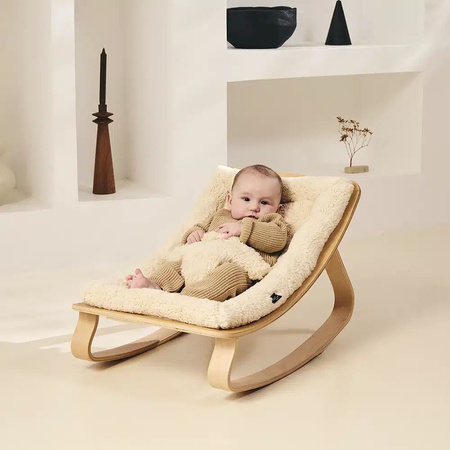 Charlie Crane Leżaczek Levo buk Fur Milk