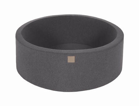 MeowBaby® Suchy Basen Okrągły bez Piłeczek - Ciemnoszary