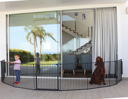 Baby Dan - Bramka ochronna zewnętrzna Carl Wide XXX, czarna