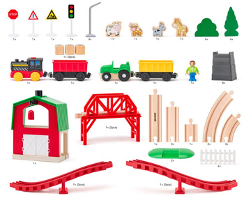 Drewniana kolejka Życie na farmie