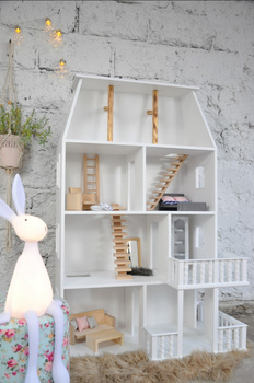 Przepiękny unikatowy domek dla lalek, duży z poddaszem, Elizabeth We made it