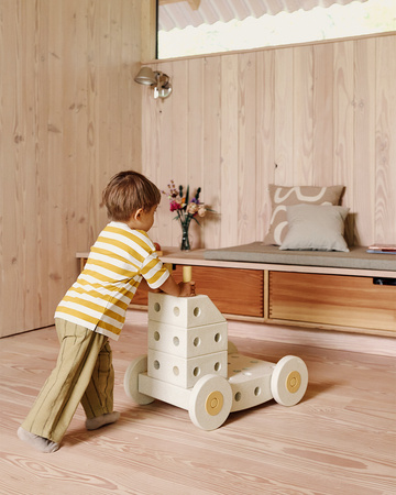 MODU - zestaw 4 piankowych kół, Sand Grey / Honey Yellow