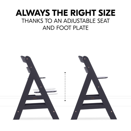 hauck zestaw krzesełko z leżaczkiem Alpha Plus Dark Grey