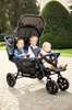 Childhome Wózek trzyosobowy Triplet Black