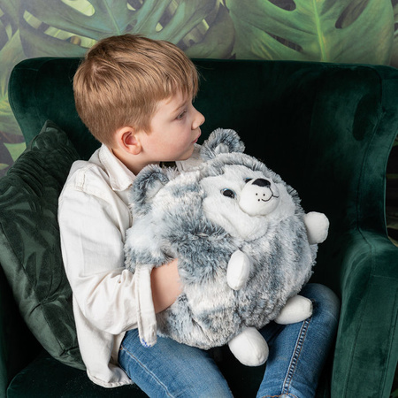 Pies Husky Poduszka i pluszowy ogrzewacz do dłoni Cozy Noxxiez HW702