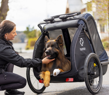 Hamax - Przyczepka rowerowa dla psa - Pluto L do 45 kg - Blue / Black