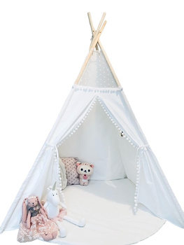 Stylowy Namiot Tipi biały do zabawy dla dziecka