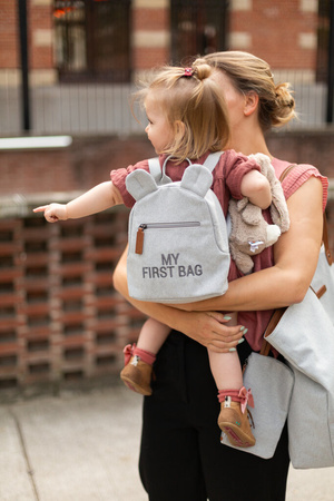 Childhome Plecak dziecięcy My First bag Kanwas Szary