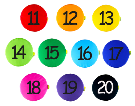 Poduszki EKOSKÓRA zestaw Liczby 11-20 AKSON