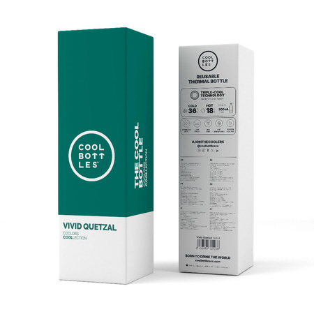 Cool Bottles Butelka termiczna 500 ml Vivid Quetzal