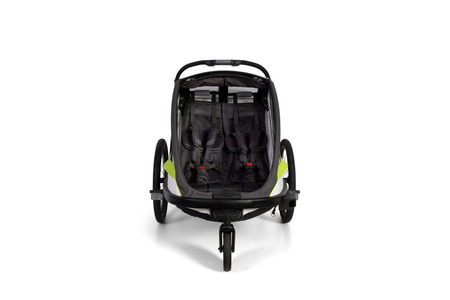 Hamax - Przyczepka rowerowa BREEZE, podwójna - White/green