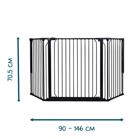Baby Dan - Bramka ochronna zewnętrzna Carl Wide, czarna